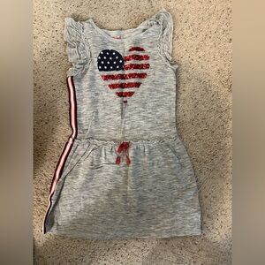 Cat & Jack Gray Dress with Star and Heart Design